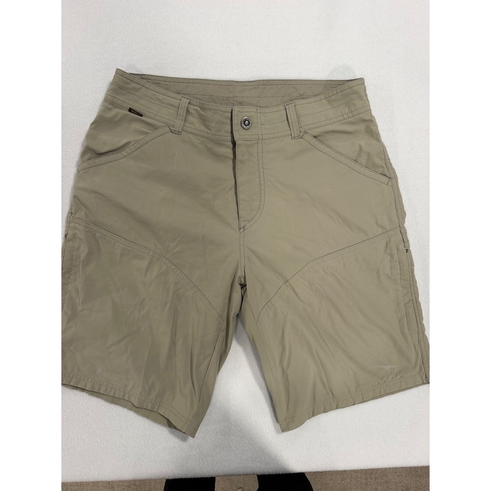 Kuhl Mens Khaki Tan Hiking Shorts Size 33 Outdoor Cargo Utility Travel